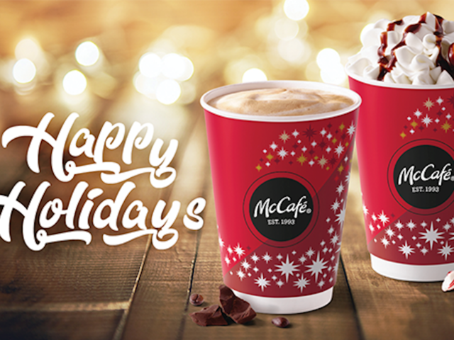holiday advertising on paper cups