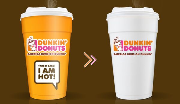 heat sensitive paper cups for Dunkin Donuts
