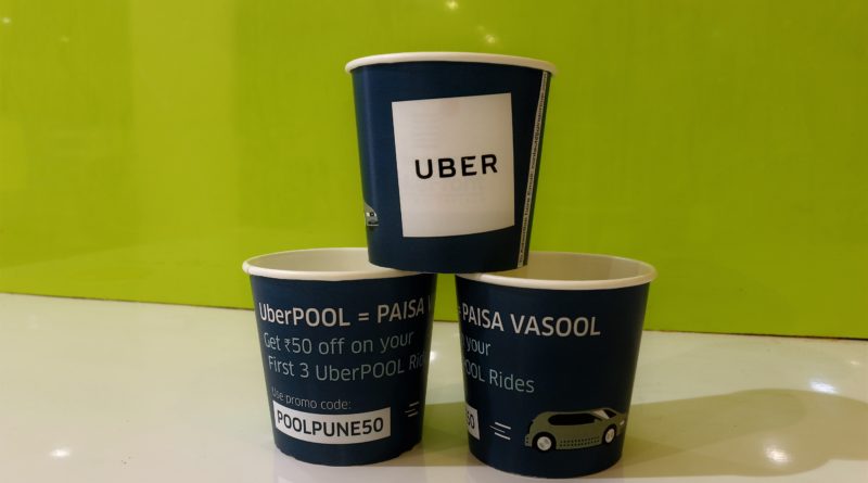 UberPOOL-Paper Cup Advertising Campaign-with Offers and Promo Codes-Gingercup
