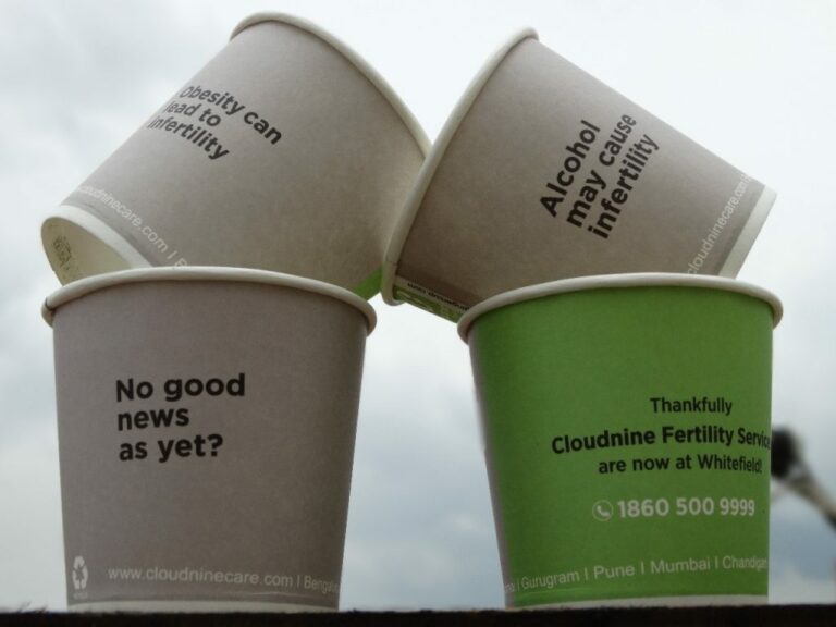 Awareness on Infertility-Paper Cup advertising Campaign-Gingercup