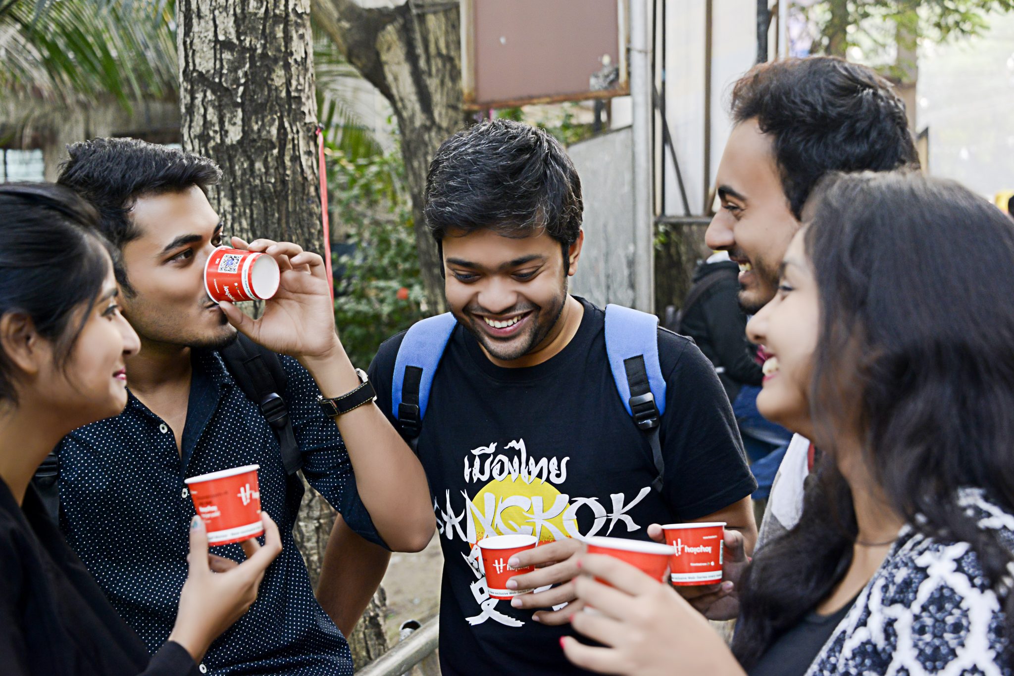 paper cup advertising inside colleges 