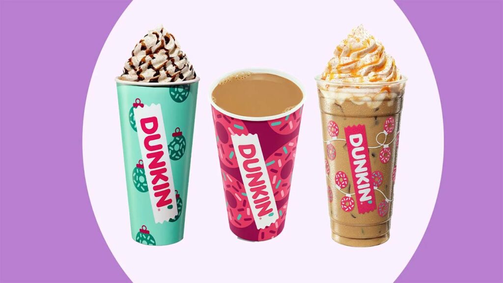 Paper cup advertising of Dunkin’ Donuts