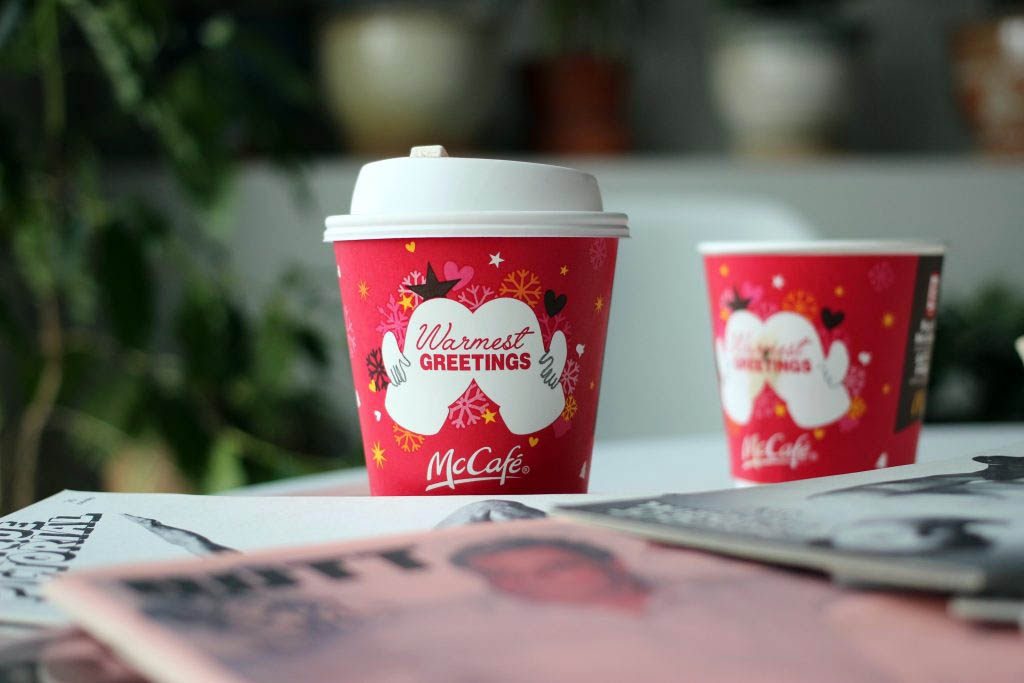 christmas inspired paper cup
