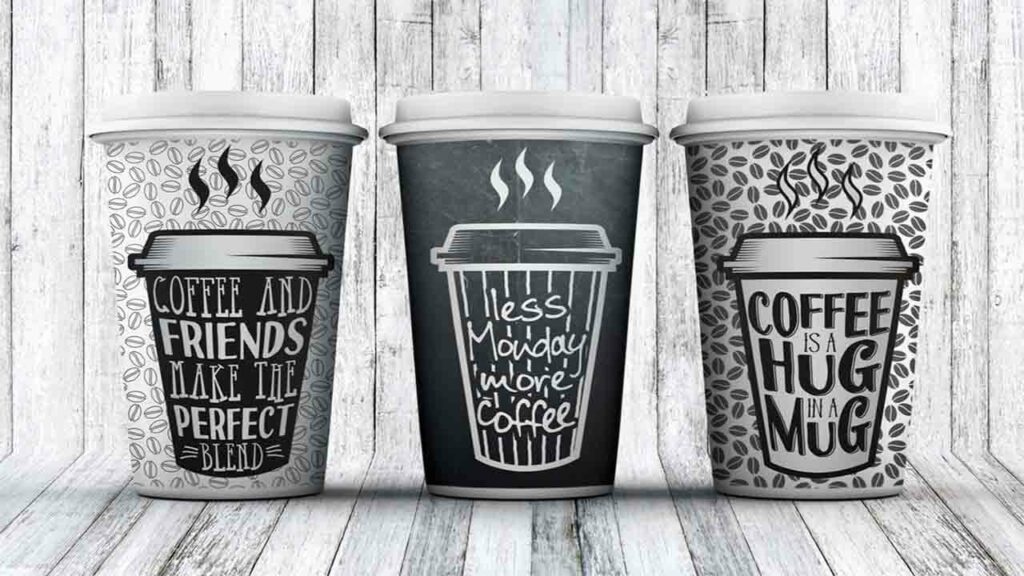 coffee cups with slogans