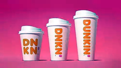 Paper cup advertising of Dunkin’ Donuts